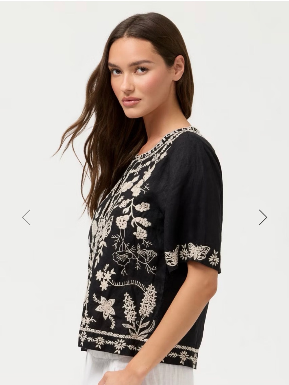 NWT Johnny Was Fiona Split Neck Blouse - Picture 3 of 4